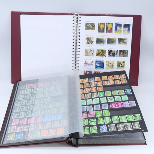 184 - Stamp album together with a stock book with lots of GB, world, commonwealth and Chinese, and a few f... 