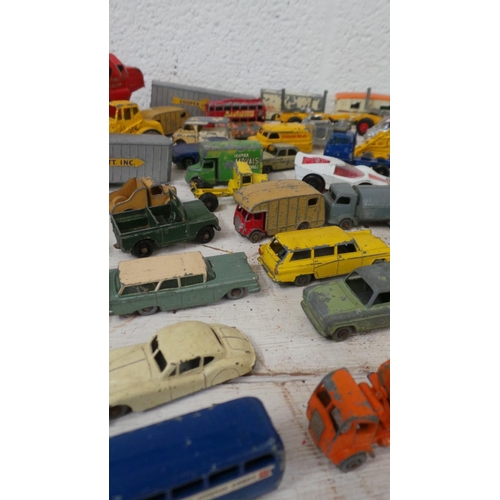 55 - A mixed lot of die-cast playworn models by Lesney, Matchbox etc..