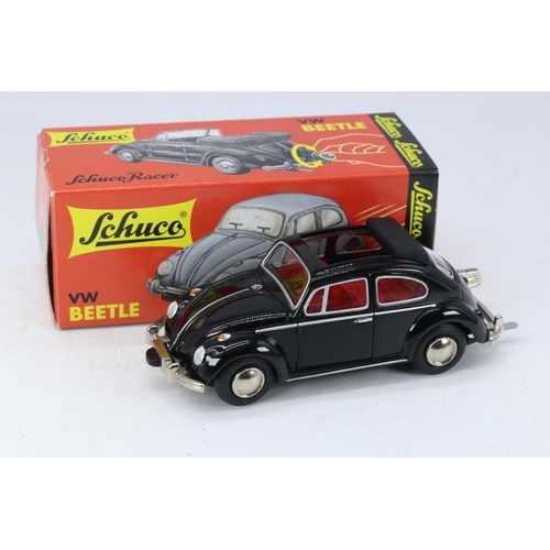 101 - Schuco, die cast VW Beetle 1960 black sunroof (re-issue) with box