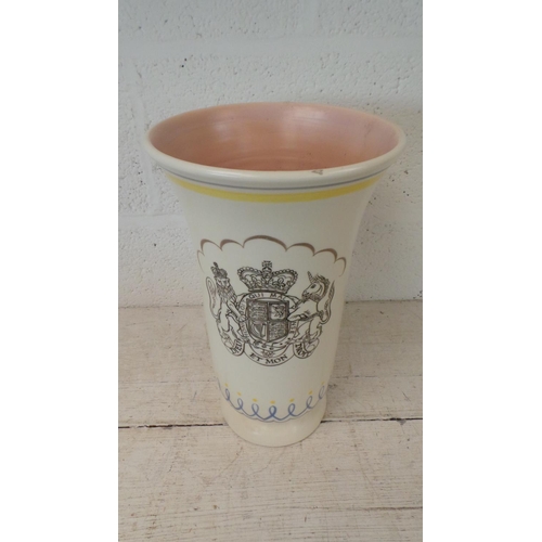 119 - A Poole Pottery 1953 coronation stick stand / vase measuring approx. 36cm tall. A limited edition of... 