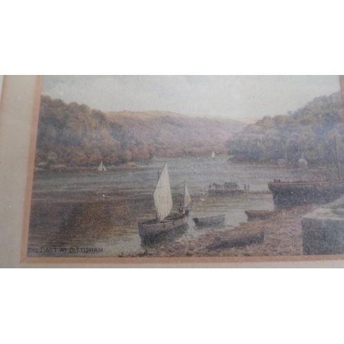 703 - Five original works of art showing the River Dart, Dartmouth and the estuary from Kingswear etc..