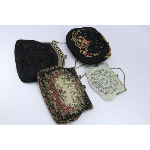 61 - Four decorative evening bags/purses