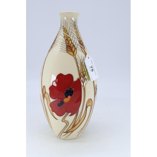 75 - Moorcroft vase Harvest Poppy, approx. 23cm high, fully marked on the underside