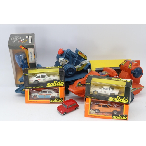 90 - 4 Solido boxed vehicles, He-Man vehicles etc