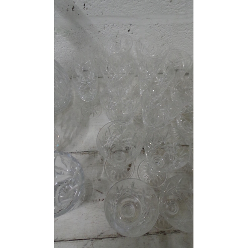 641 - A large quantity of cut glass. (carton not included)