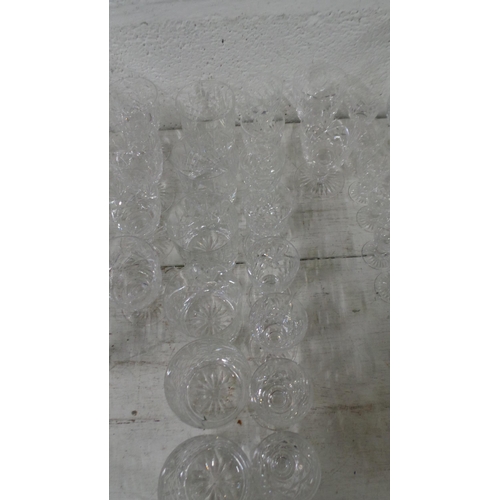 641 - A large quantity of cut glass. (carton not included)