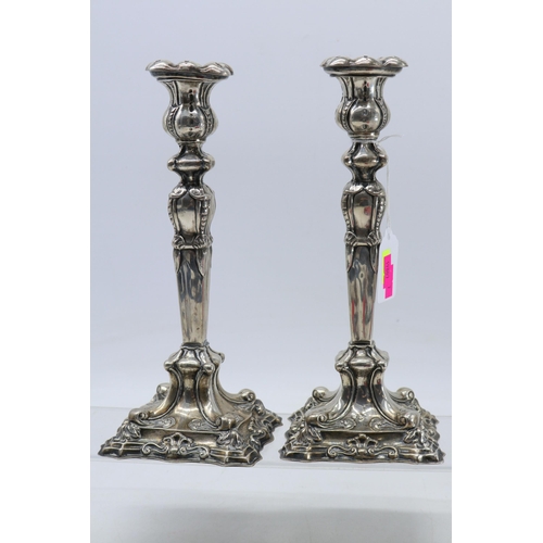 5 - Pair of Austrian silver candlesticks approx. 440g, not weighted