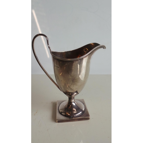 9 - A Chester 1890 hallmarked silver cream jug. weight approx 134g