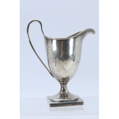 9 - A Chester 1890 hallmarked silver cream jug. weight approx 134g