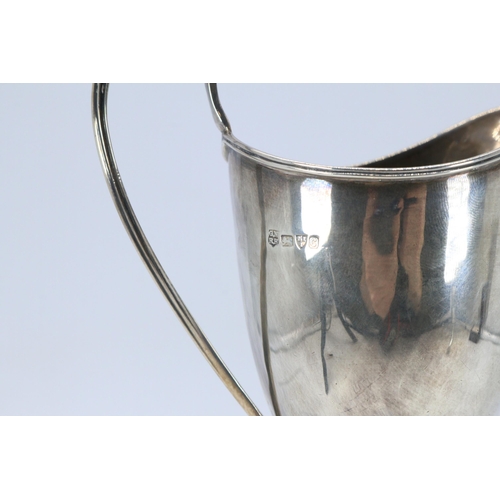 9 - A Chester 1890 hallmarked silver cream jug. weight approx 134g