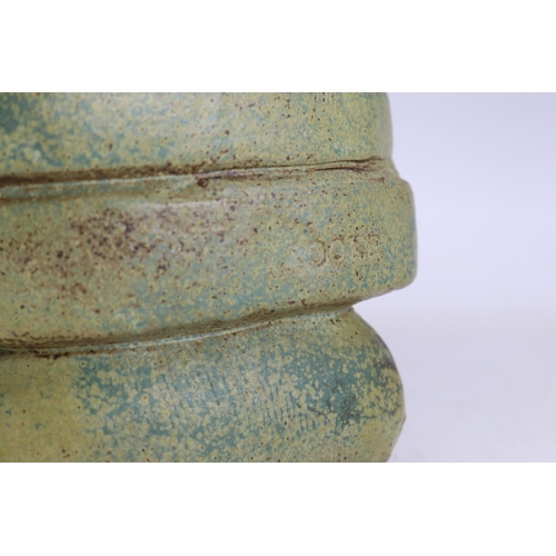 166 - A Bernard Rooke signed mid-century sculptural vase (may have originally been a lamp base - as this i... 