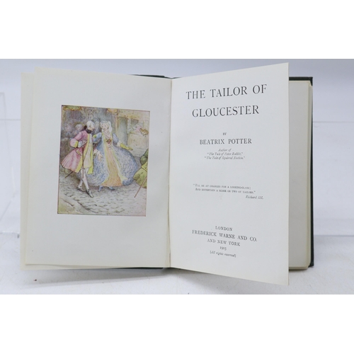 196 - The tale of the tailor of Gloucester by Beatrix potter F. Warne and Co 1903 First Edition