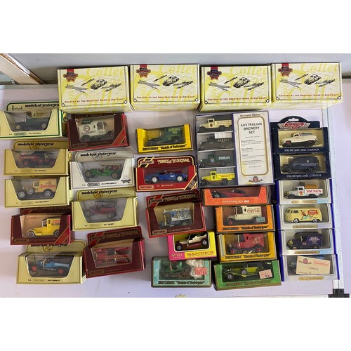 405 - A selection of Matchbox, Oxford etc boxed diecast vehicles together with a selection of Lledo days g... 