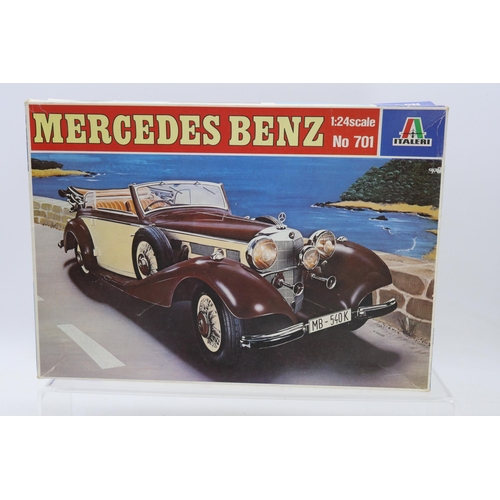 529 - A boxed Italeri model kit 1:24 scale Mercedes Benz no.701 (appears unused but contents not checked f... 