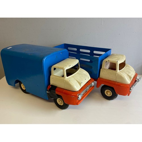 604 - Two vintage Tri-Ang lorries in playworn condition