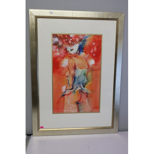 608 - A framed limited edition Jane Ford together with a framed Russell Flint limited edition print and a ... 