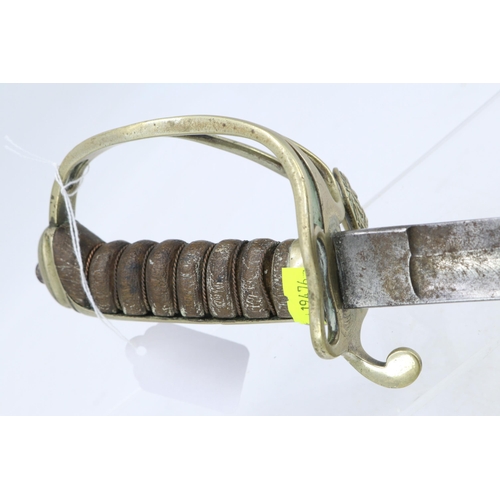 168 - Antique sword and scabbard, Burma Police?