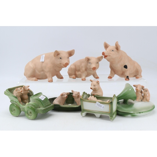 481 - Selection of novelty pig ceramic ornaments