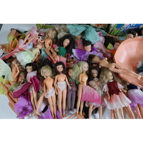 685 - A large quantity of Hornby flower fairies including three boxed pixies, large bag full of fairy figu... 