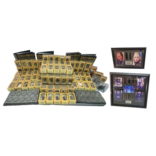 603 - Large quantity of Lord of the rings eaglemoss figures in boxes with magazines. Together with two fra... 