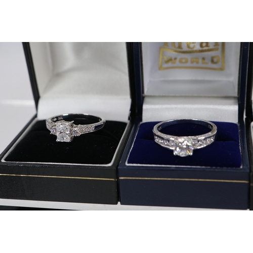 92 - Eight 925 sterling ladies rings