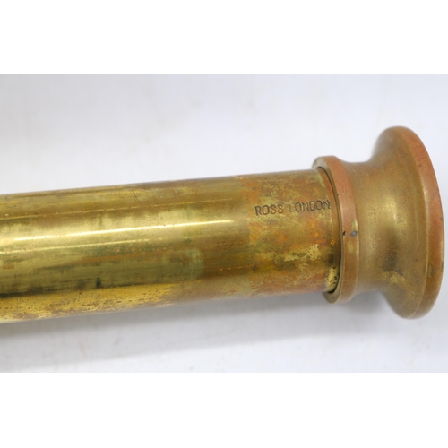 356 - Brass telescope marked Ross, London in box