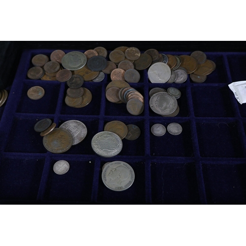 231 - An aluminium flight case with contents of antique and later coins including various £1, £2 and 50p p... 