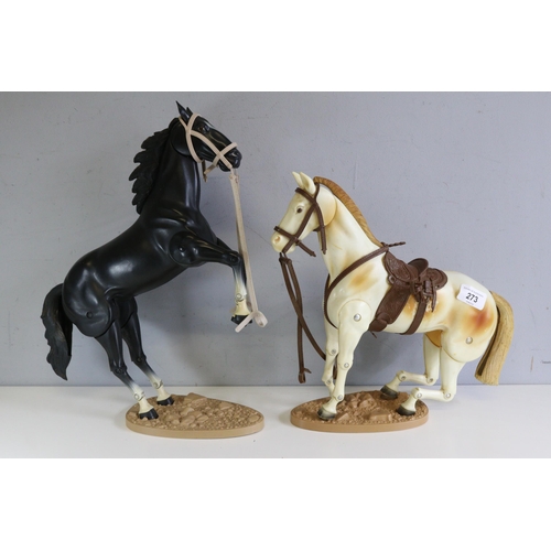 273 - A Gabrielle Lone Ranger articulated horse together with one other