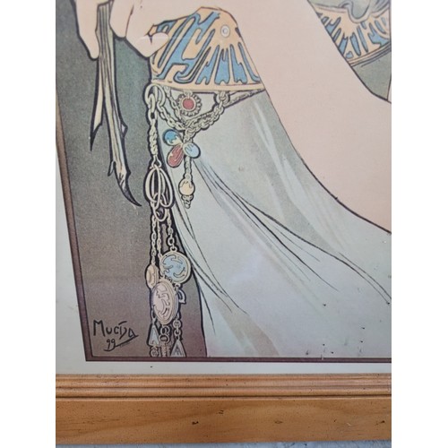 424 - Two framed Art Nouveau prints by Alphonse Mucha 