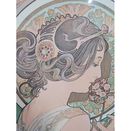 424 - Two framed Art Nouveau prints by Alphonse Mucha 