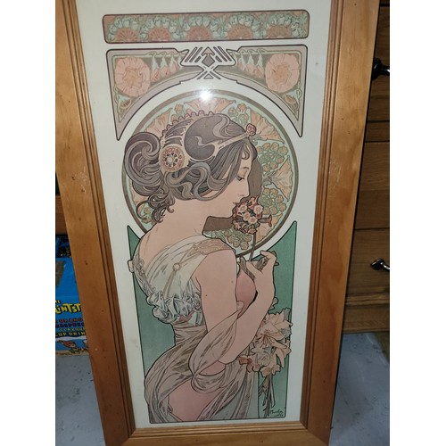 424 - Two framed Art Nouveau prints by Alphonse Mucha 