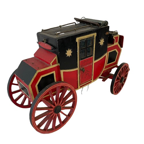 36 - A wooden built stage coach