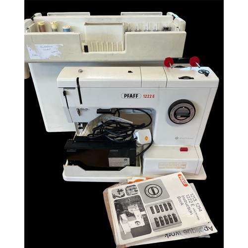 75 - A Pfaff 1222E sewing machine with instructions, acessories and booklets. TRADE - SPARES OR REPAIRS.