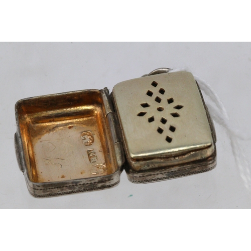 8 - Antique small silver vinaigrette