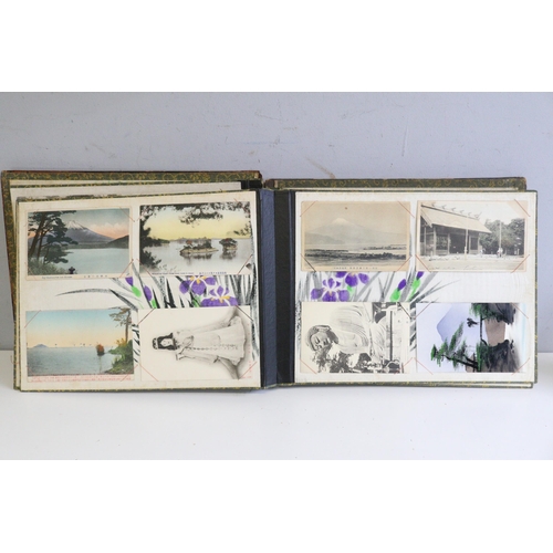 226 - One lacquered album containing Japanese postcards