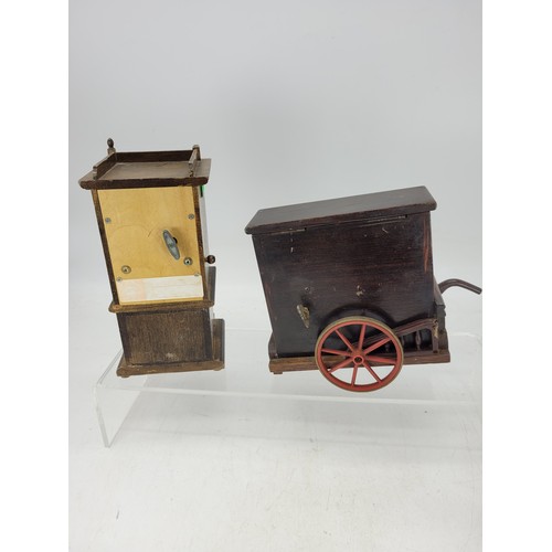 339 - Two vintage music boxes to include a barrel organ by Tallent and Polyphon by Sankyo, both working