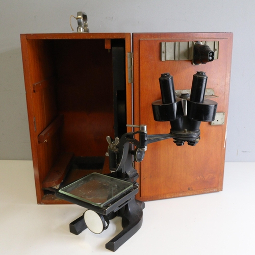 371 - Hawksley and Sons ltd cased microscope