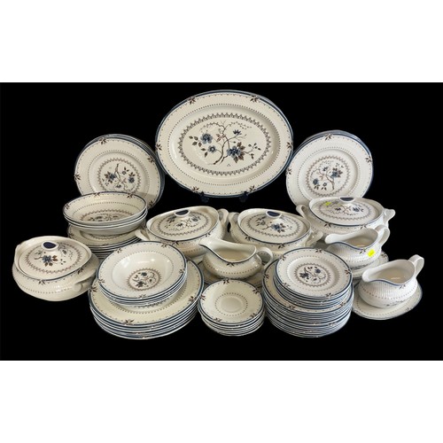 443 - Royal Doulton Old Colony including 14 dinner plates, 6 desert plates,  12x Salad plates, 7x side pla... 