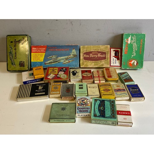 549 - A selection of vintage tins, boxes and packets