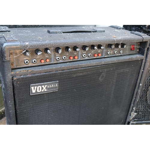 10 - A Vox Venue combi Amplifier. A Carslbro PA speaker and an HH 215 speaker (with front covering and vi... 