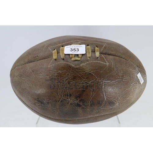 18 - Vintage leather Slazenger rugby ball