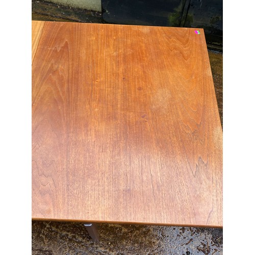 33 - Mid-century extending dining table. Table date stamped 14th August 1966 possibly Mcintosh? Extends t... 