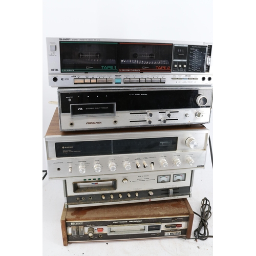 52 - Selection of Hi-fi separates for SPARES/REPAIRS including a Soundesigh Eight track, Sanyo amplifier,... 