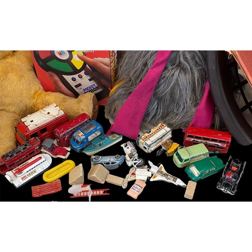 76 - A selection of toys including a Womble, die-cast including Lesney, Nativity set, Pocket Simon etc..