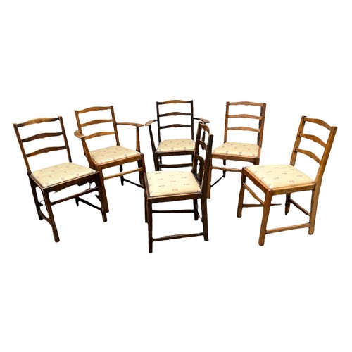 93 - Set of early Ercol dining chairs consisting of two carvers and four chairs.