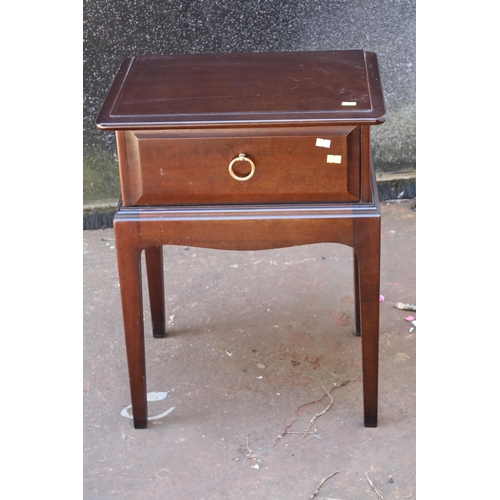 98 - Stag minstrel mahogany finish bedside unit with single drawer.