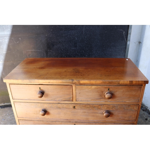 218 - Two over three chest of drawers (noted fading throughout) measuring approx 107cm L x 49cm D x 97cm H