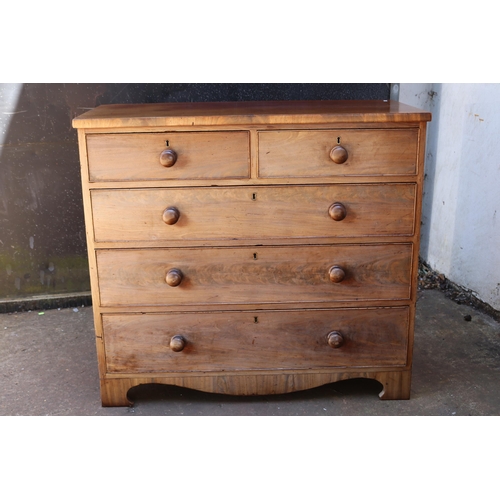 218 - Two over three chest of drawers (noted fading throughout) measuring approx 107cm L x 49cm D x 97cm H