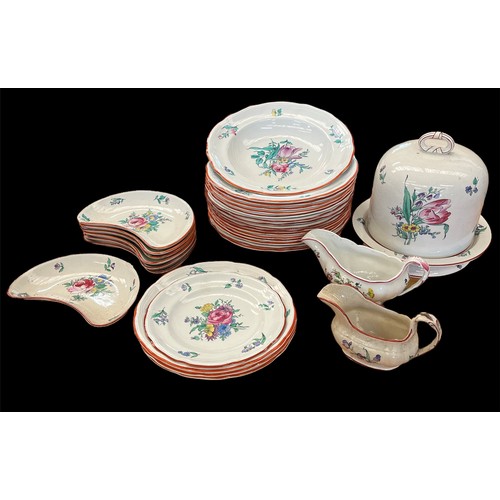 226 - A collection of Minton dinner ware with some Copeland Spode in a similar pattern. It includes a larg... 