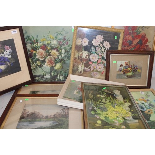 265 - A selection of framed and glazed pictures and prints together with some unframed